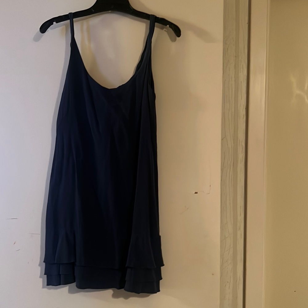 Cynthia Vincent ruffled mini dress, silk